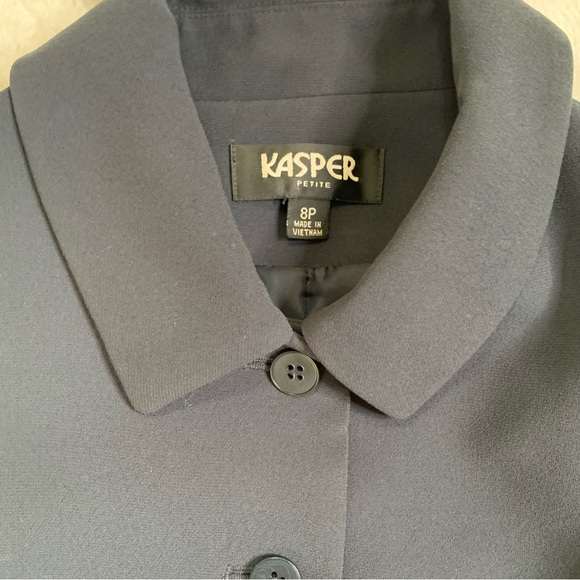 Dark Navy Blue KASPER Long Skirt and Jacket - Picture 9 of 9